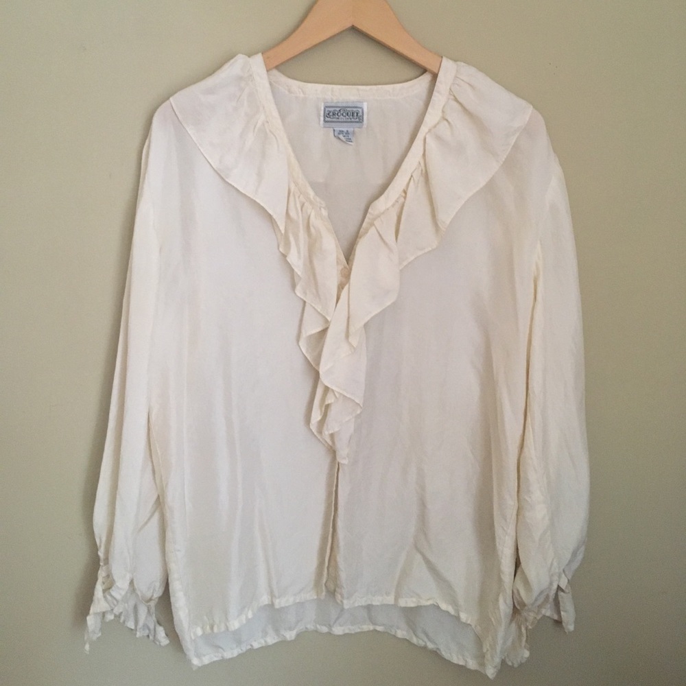 Vintage silk poet blouse